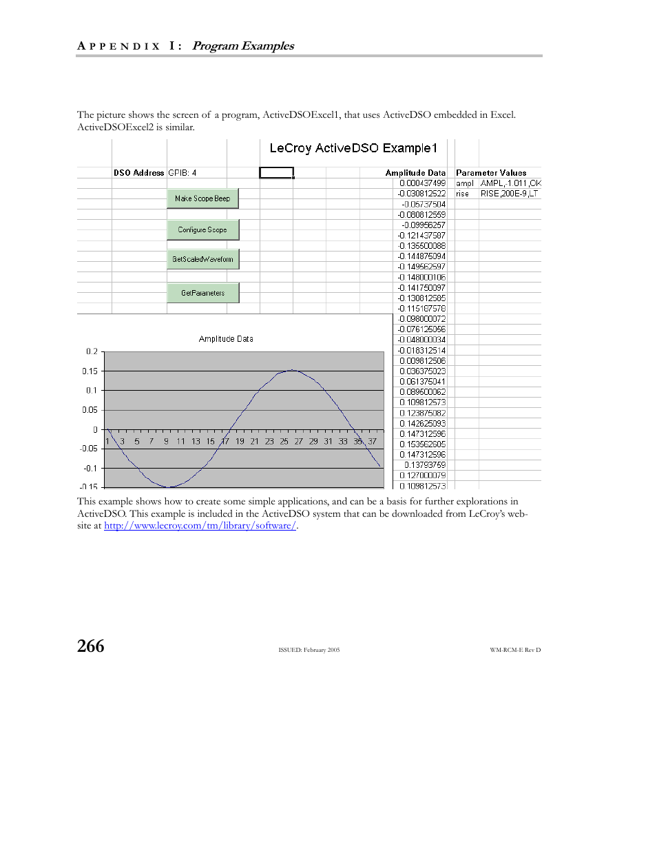 Source code example: activedso – 1 and 2 | Teledyne LeCroy X-STREAM OSCILLOSCOPES Remote Control User Manual | Page 272 / 305