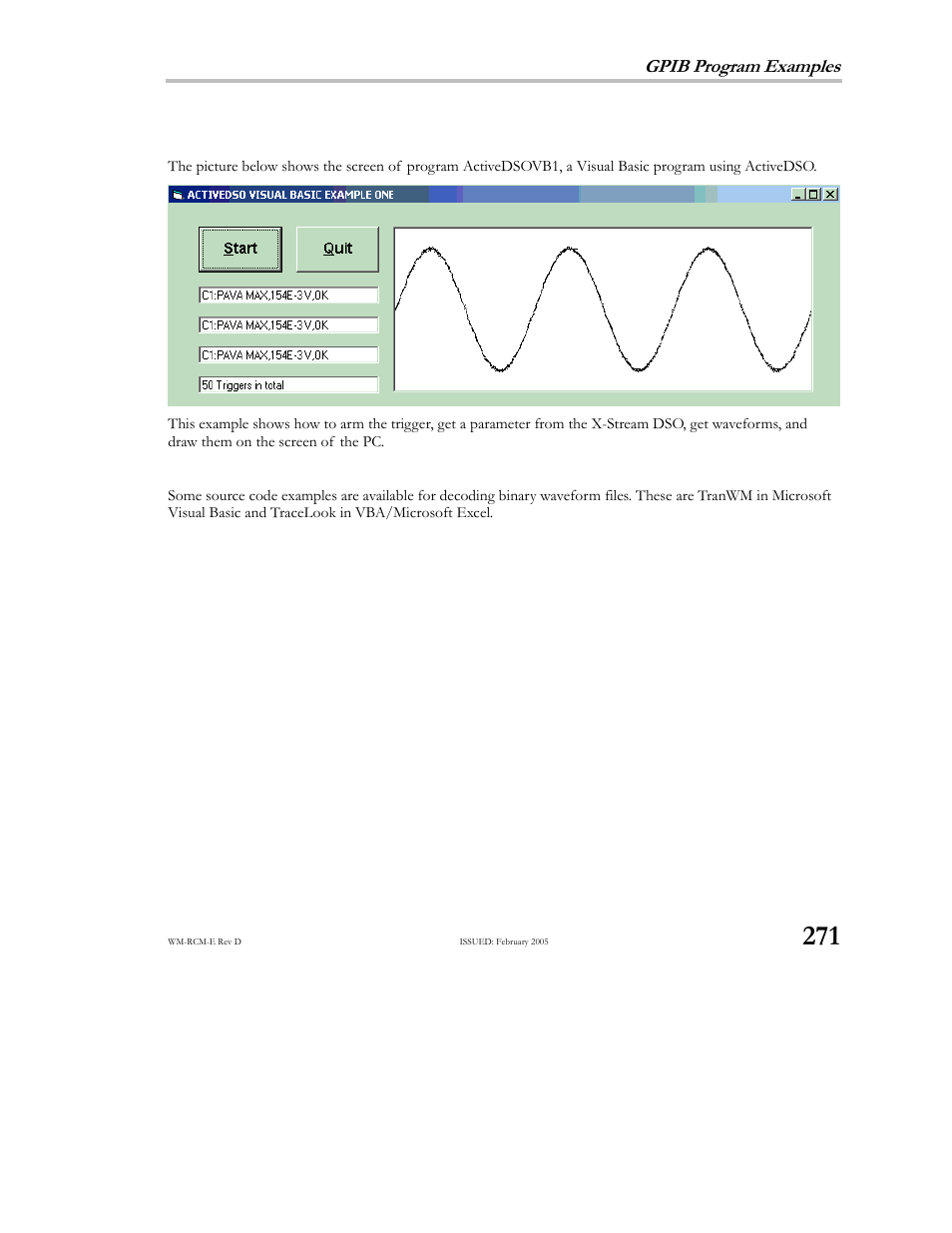 Teledyne LeCroy X-STREAM OSCILLOSCOPES Remote Control User Manual | Page 277 / 305