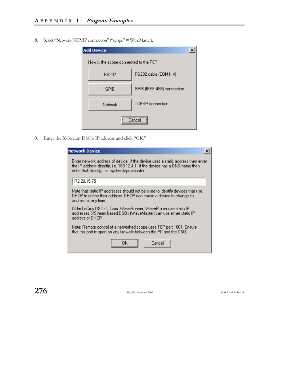 Teledyne LeCroy X-STREAM OSCILLOSCOPES Remote Control User Manual | Page 282 / 305