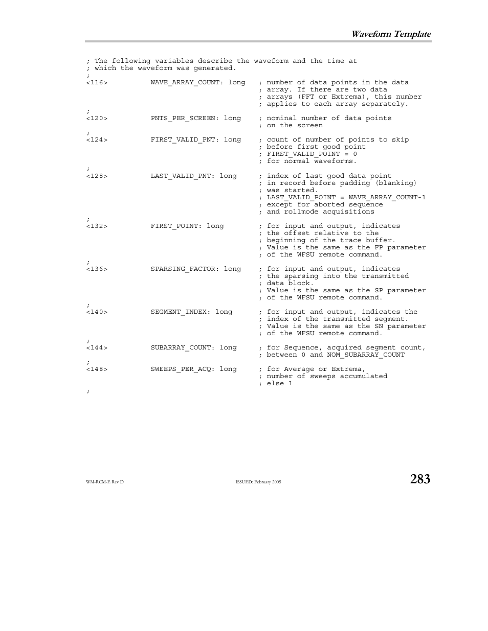 Teledyne LeCroy X-STREAM OSCILLOSCOPES Remote Control User Manual | Page 289 / 305