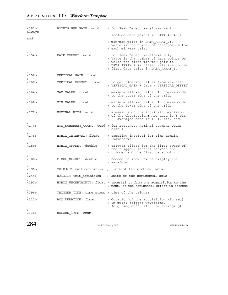 Teledyne LeCroy X-STREAM OSCILLOSCOPES Remote Control User Manual | Page 290 / 305