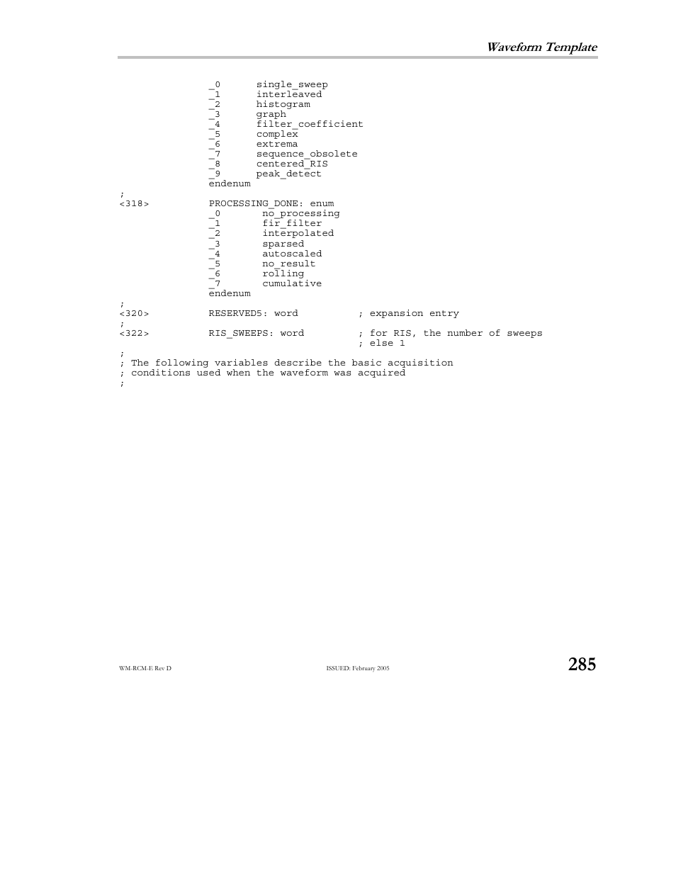 Teledyne LeCroy X-STREAM OSCILLOSCOPES Remote Control User Manual | Page 291 / 305