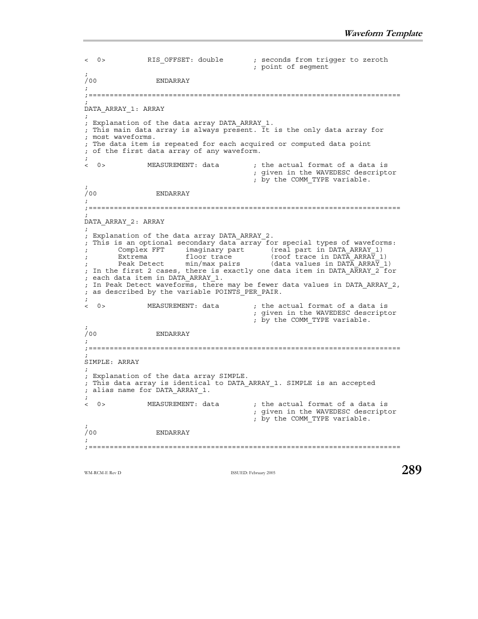 Teledyne LeCroy X-STREAM OSCILLOSCOPES Remote Control User Manual | Page 295 / 305