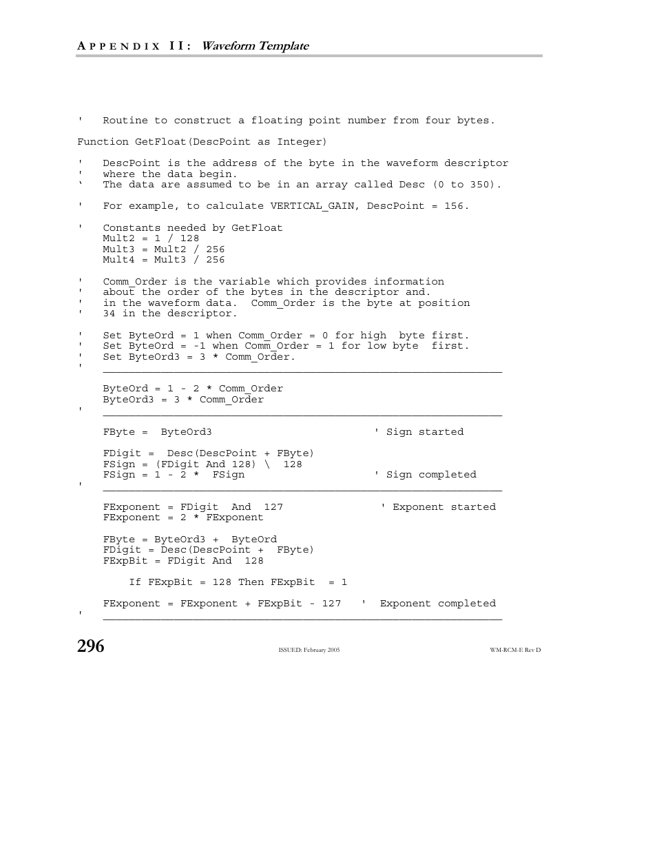 Teledyne LeCroy X-STREAM OSCILLOSCOPES Remote Control User Manual | Page 302 / 305