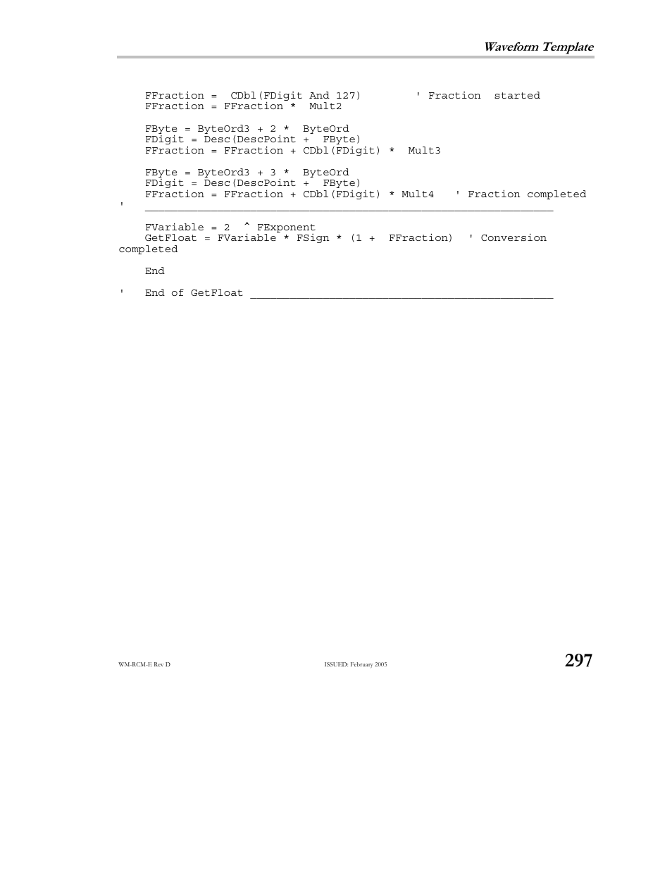 Teledyne LeCroy X-STREAM OSCILLOSCOPES Remote Control User Manual | Page 303 / 305