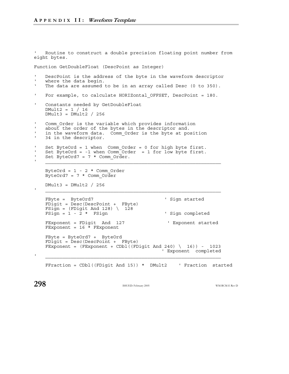 Teledyne LeCroy X-STREAM OSCILLOSCOPES Remote Control User Manual | Page 304 / 305
