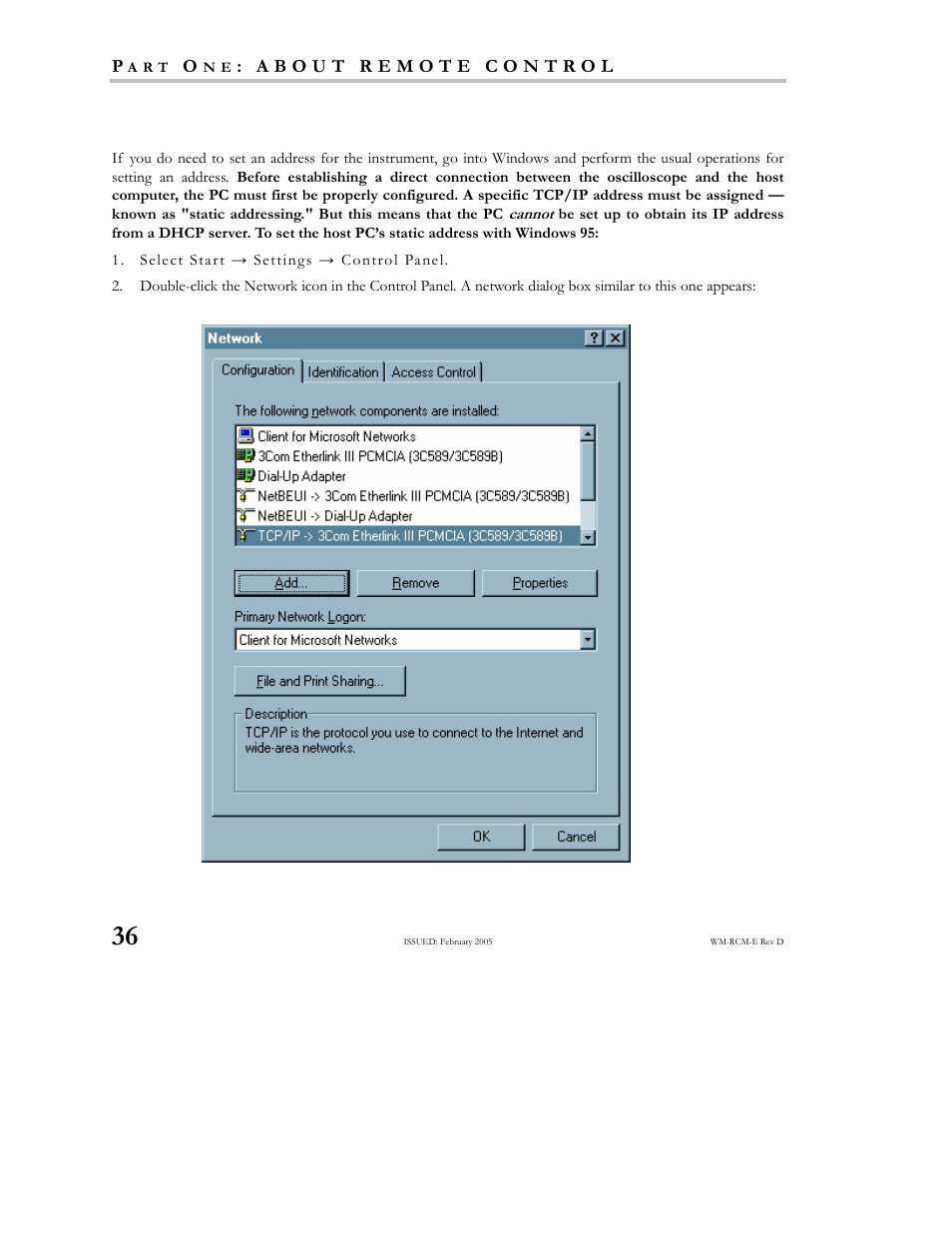 Manual setting of lan address | Teledyne LeCroy X-STREAM OSCILLOSCOPES Remote Control User Manual | Page 42 / 305