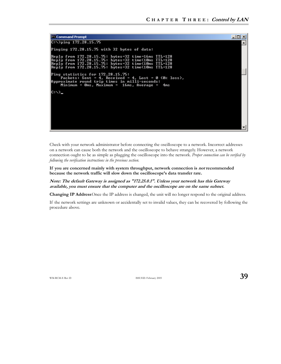 Network connection | Teledyne LeCroy X-STREAM OSCILLOSCOPES Remote Control User Manual | Page 45 / 305