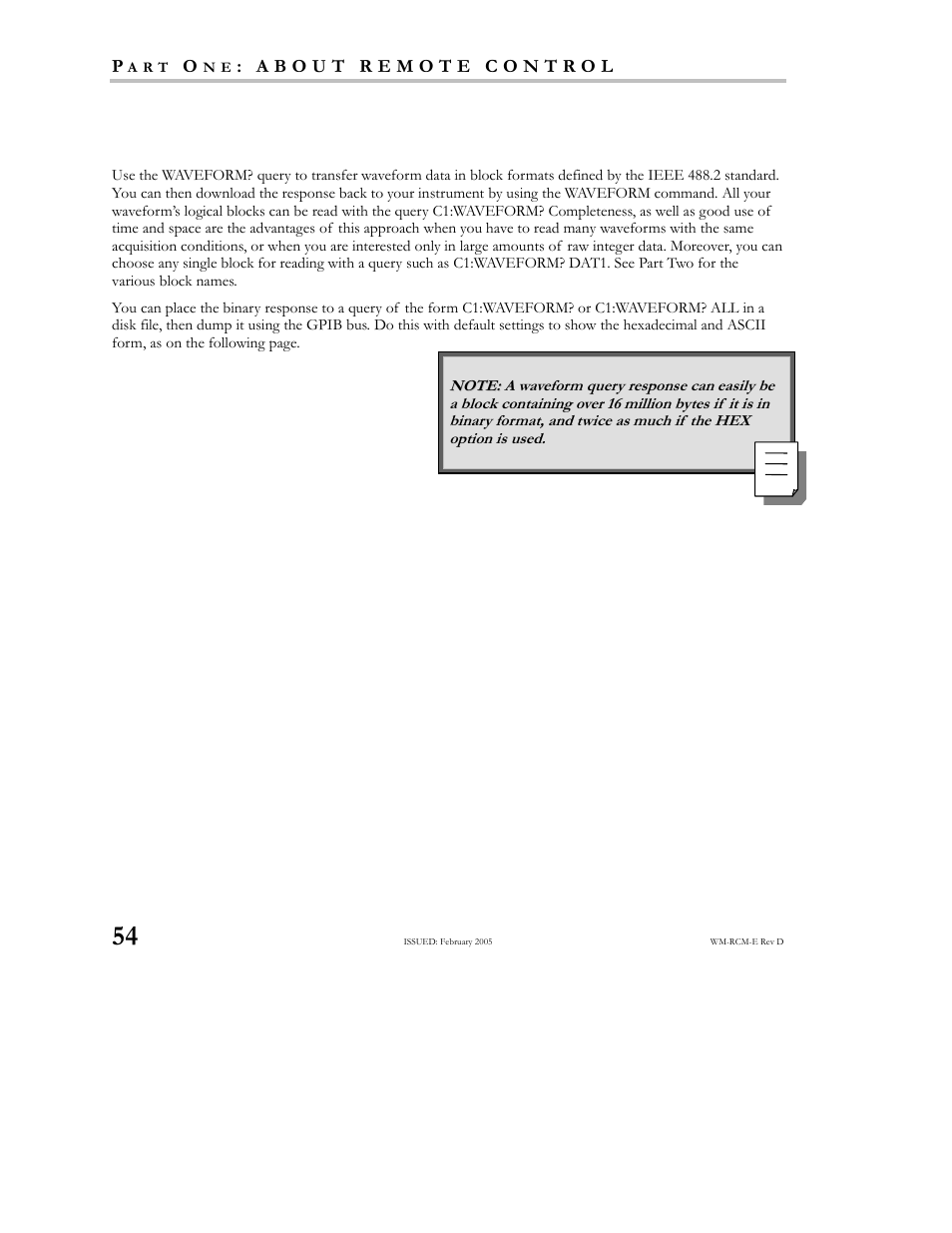 Use the waveform query | Teledyne LeCroy X-STREAM OSCILLOSCOPES Remote Control User Manual | Page 60 / 305