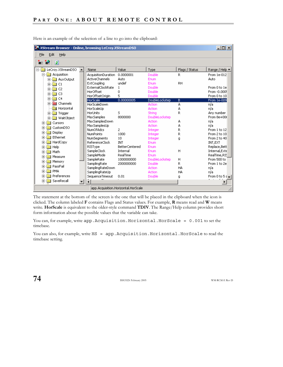 Teledyne LeCroy X-STREAM OSCILLOSCOPES Remote Control User Manual | Page 80 / 305