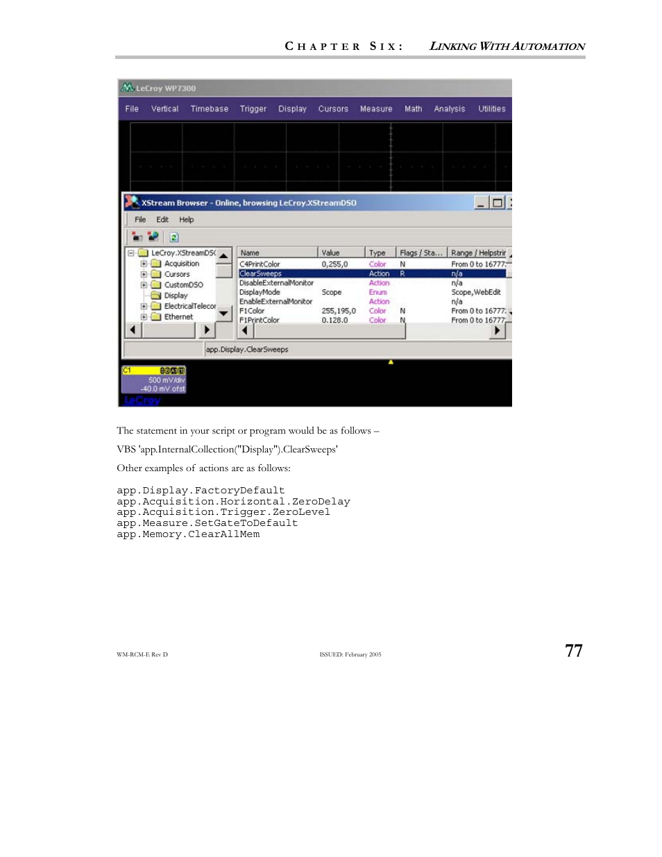 Teledyne LeCroy X-STREAM OSCILLOSCOPES Remote Control User Manual | Page 83 / 305