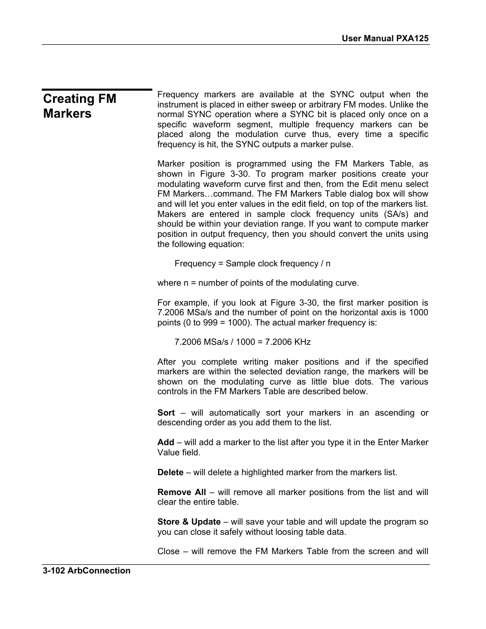 Creating fm markers | Teledyne LeCroy PXA125 User Manual | Page 116 / 219