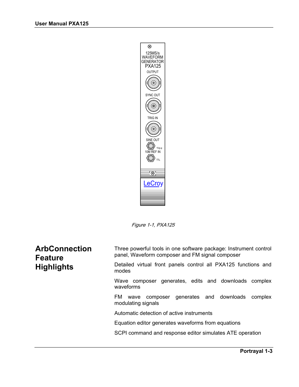 Arbconnection feature highlights -3, Arbconnection feature highlights, Lecroy | Teledyne LeCroy PXA125 User Manual | Page 17 / 219