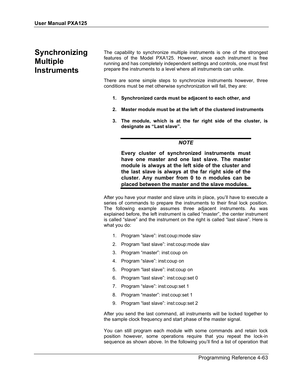 Synchronizing multiple instruments | Teledyne LeCroy PXA125 User Manual | Page 181 / 219