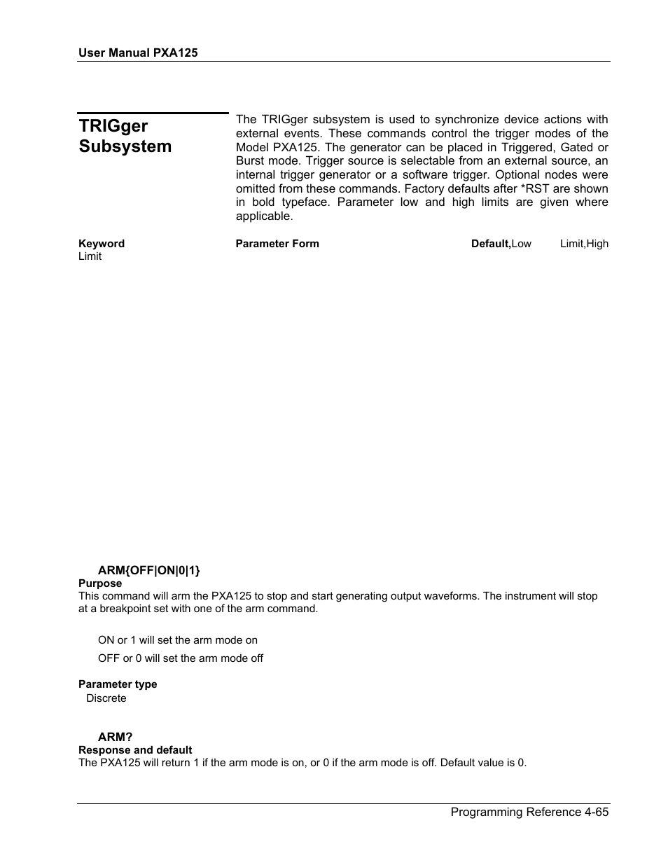 Trigger subsystem | Teledyne LeCroy PXA125 User Manual | Page 183 / 219