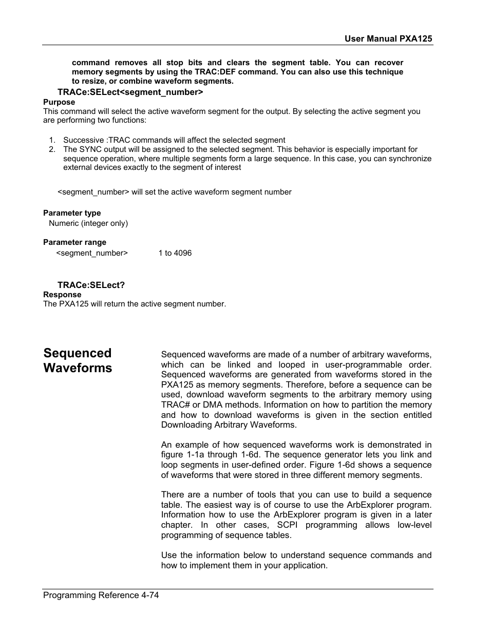 Sequenced waveforms | Teledyne LeCroy PXA125 User Manual | Page 192 / 219
