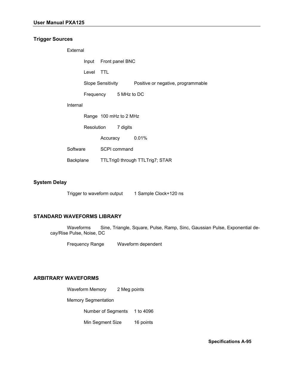 Teledyne LeCroy PXA125 User Manual | Page 213 / 219