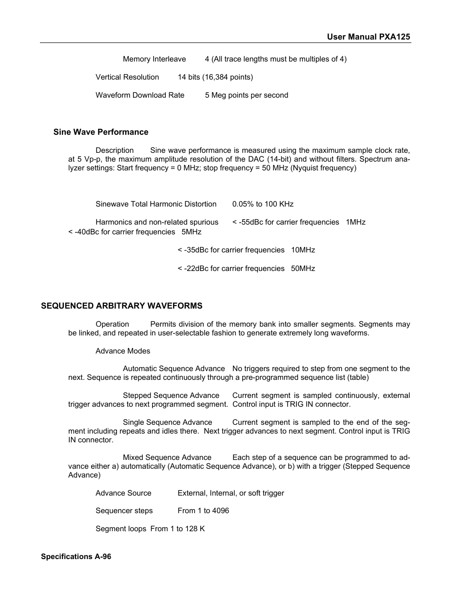 Teledyne LeCroy PXA125 User Manual | Page 214 / 219