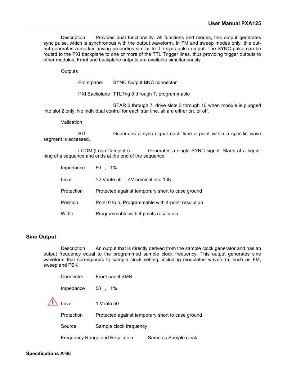Teledyne LeCroy PXA125 User Manual | Page 216 / 219