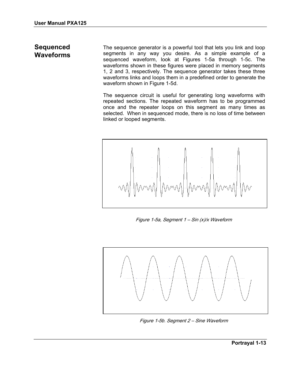 Sequenced waveforms -13, Sequenced waveforms | Teledyne LeCroy PXA125 User Manual | Page 27 / 219