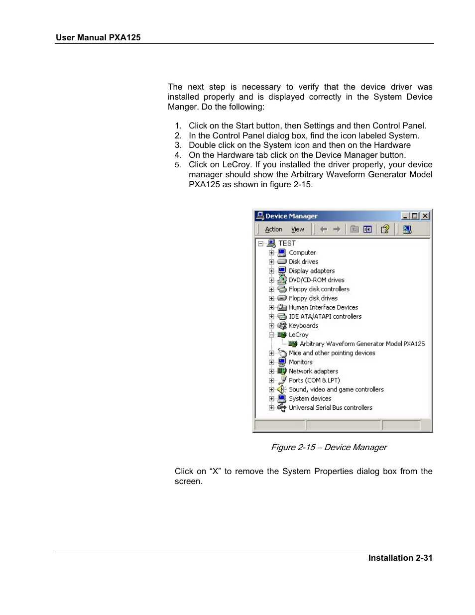 Teledyne LeCroy PXA125 User Manual | Page 45 / 219