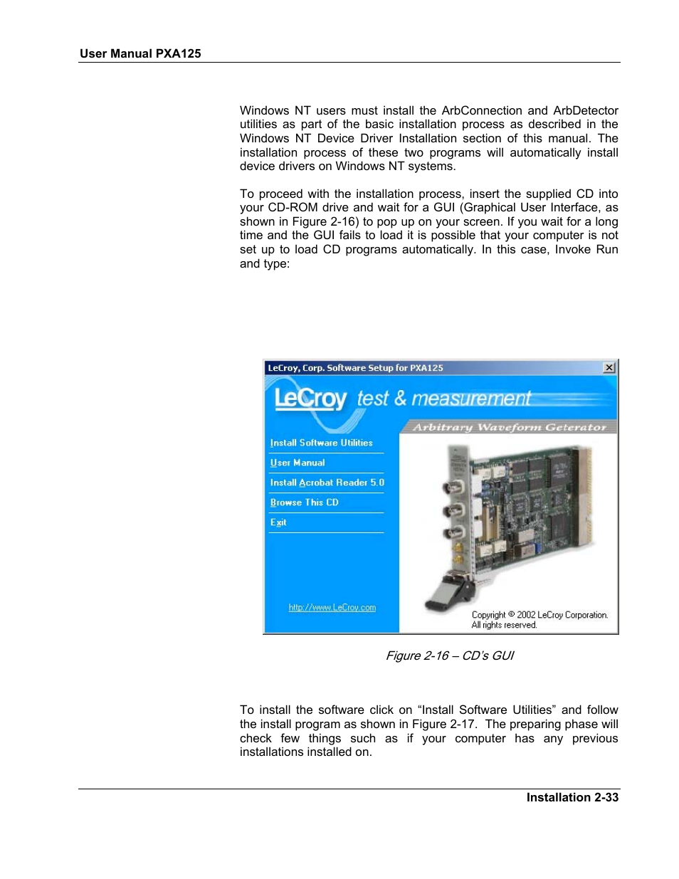 Teledyne LeCroy PXA125 User Manual | Page 47 / 219