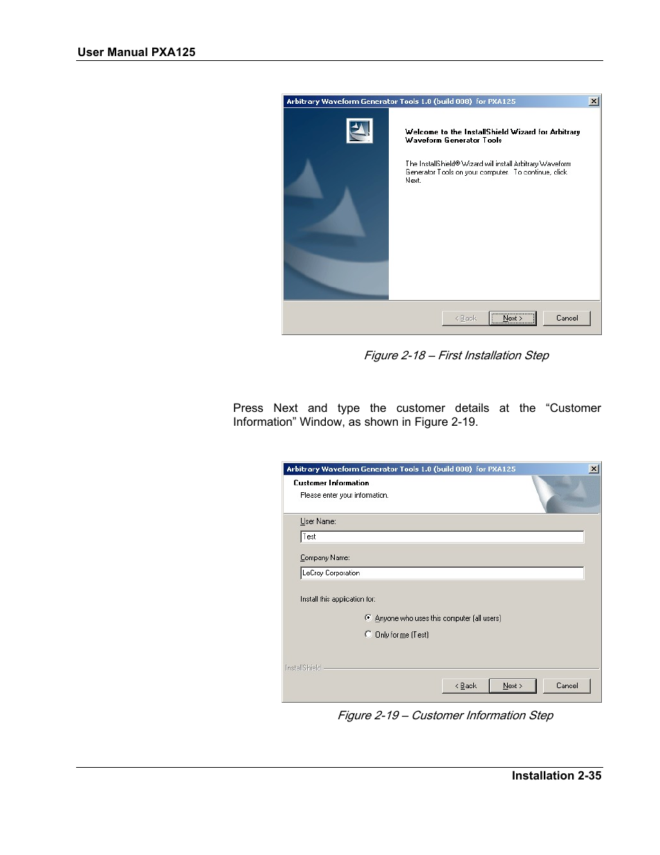 Teledyne LeCroy PXA125 User Manual | Page 49 / 219