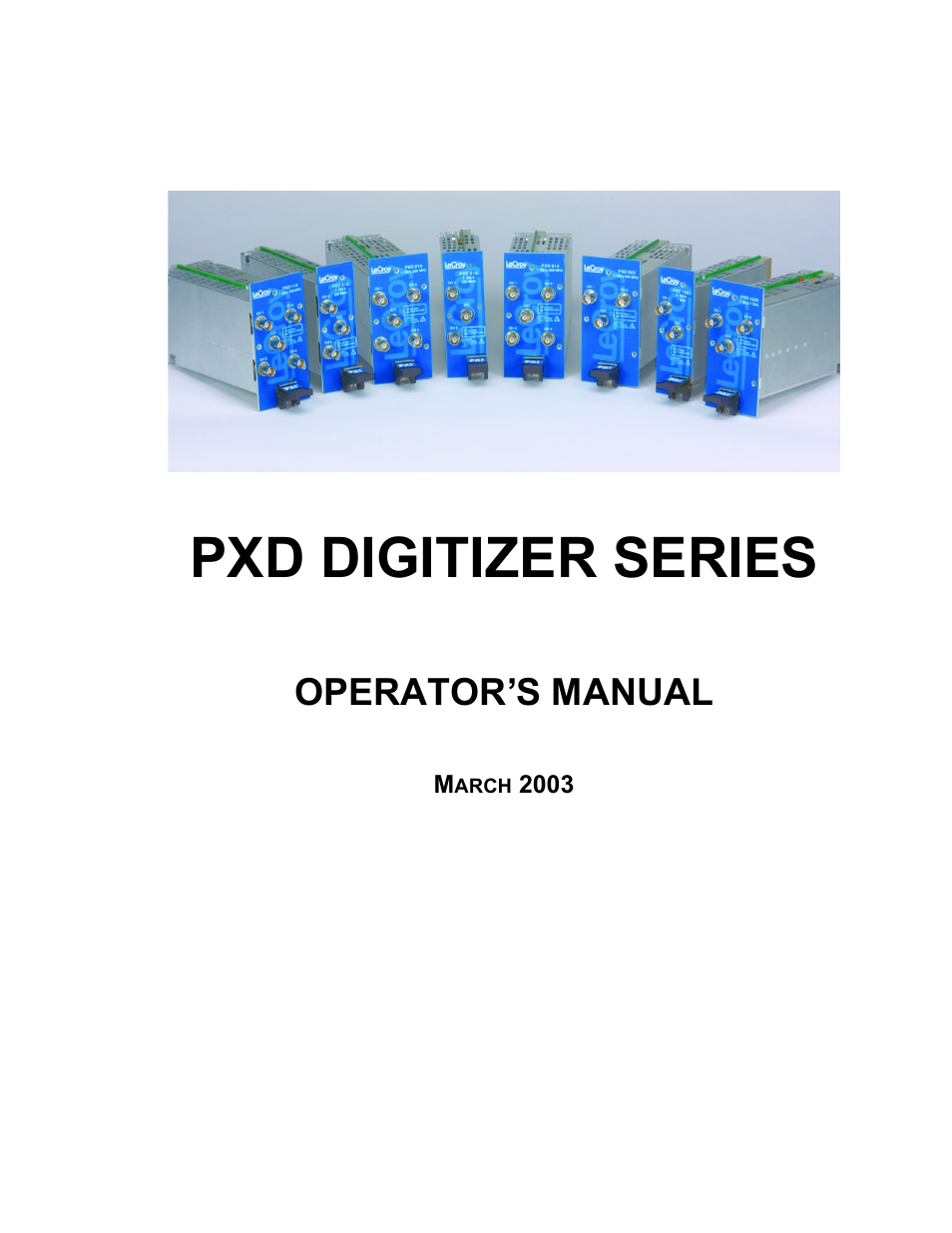 Teledyne LeCroy PXD Series User Manual | 42 pages