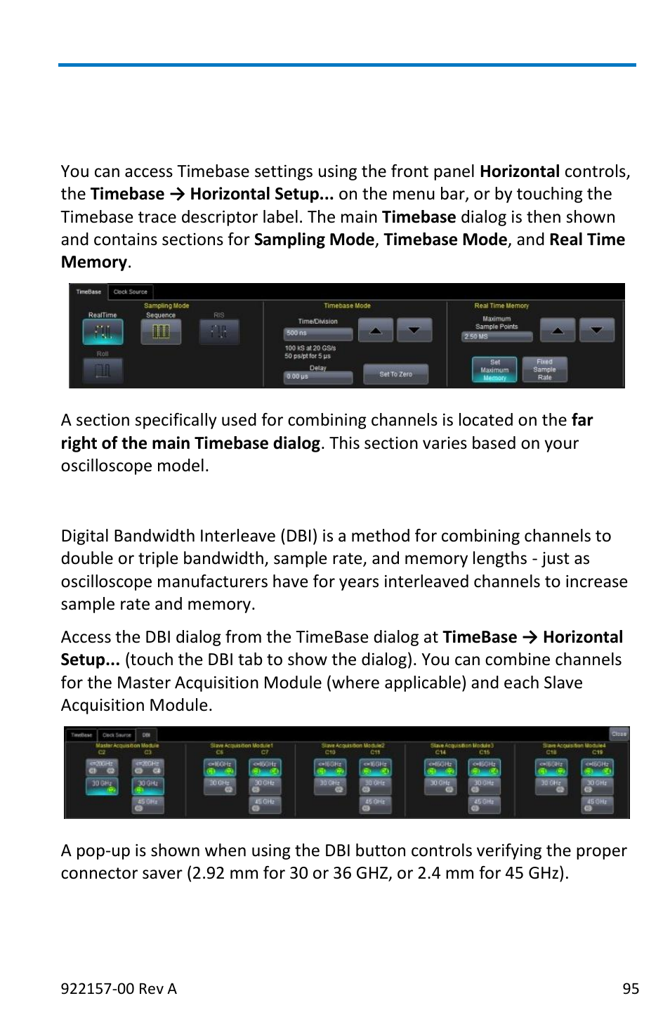 Timebase, Timebase overview, Combining channels | Teledyne LeCroy LabMaster 9Zi-A User Manual | Page 103 / 264