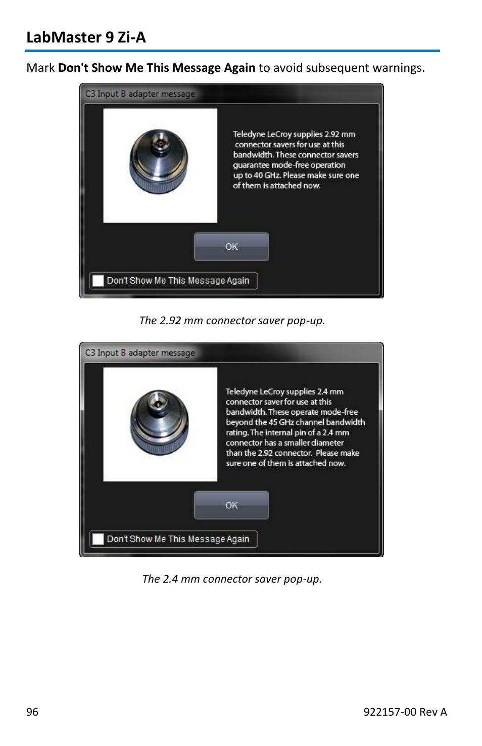 Labmaster 9 zi-a | Teledyne LeCroy LabMaster 9Zi-A User Manual | Page 104 / 264