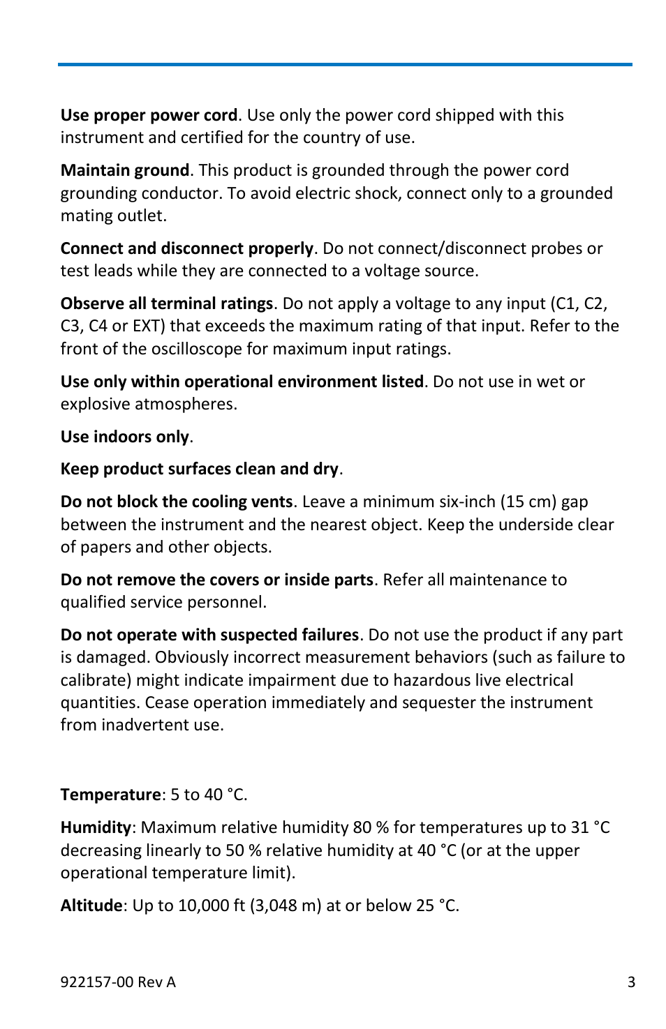 Precautions, Operating environment | Teledyne LeCroy LabMaster 9Zi-A User Manual | Page 11 / 264