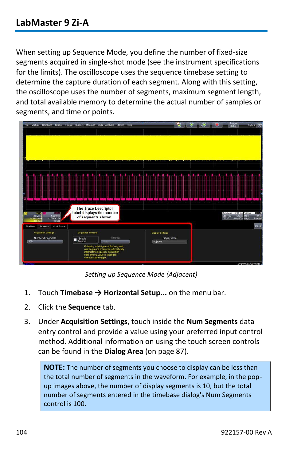 Labmaster 9 zi-a | Teledyne LeCroy LabMaster 9Zi-A User Manual | Page 112 / 264