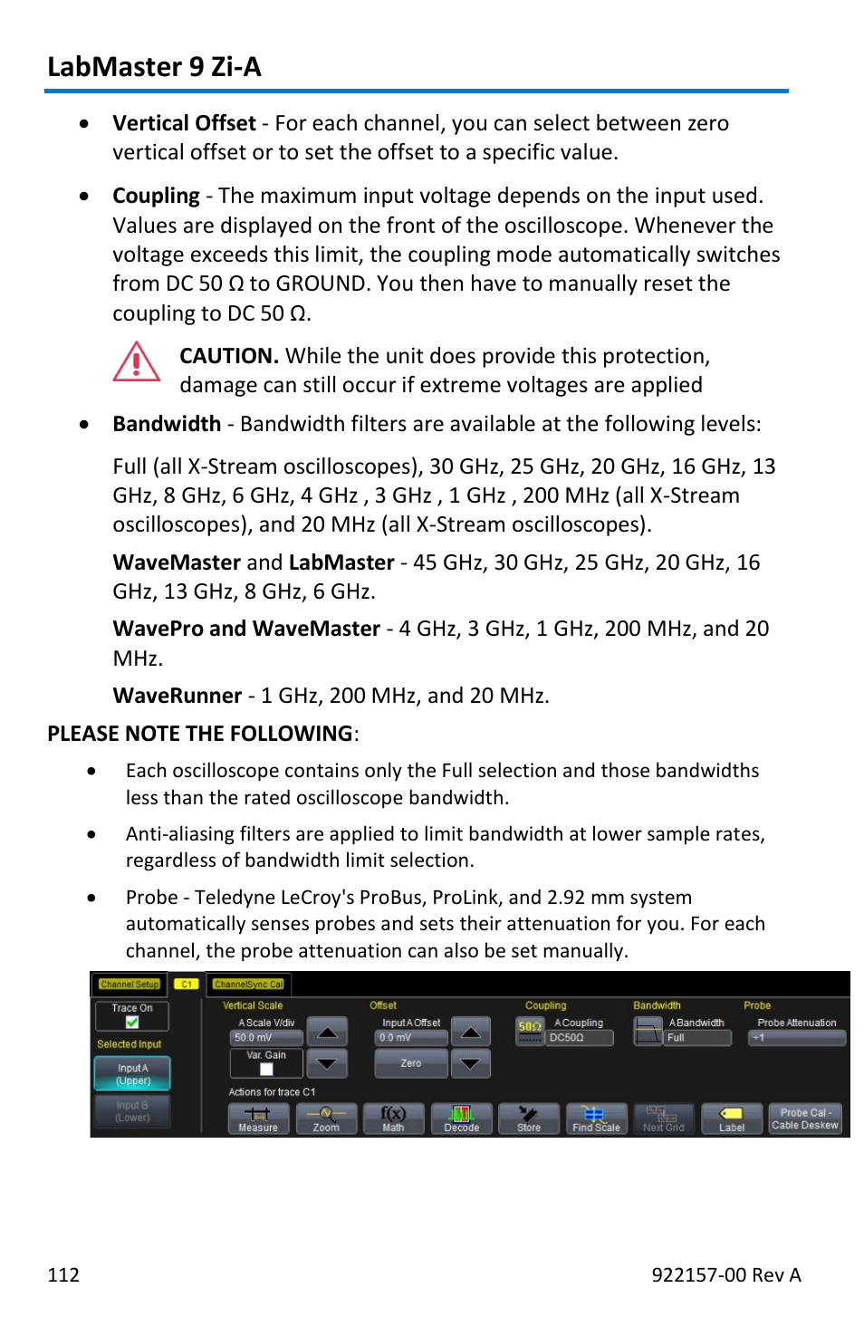 Labmaster 9 zi-a | Teledyne LeCroy LabMaster 9Zi-A User Manual | Page 120 / 264