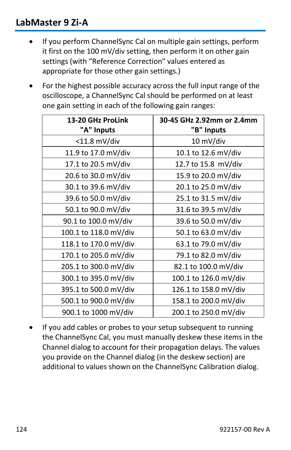 Labmaster 9 zi-a | Teledyne LeCroy LabMaster 9Zi-A User Manual | Page 132 / 264