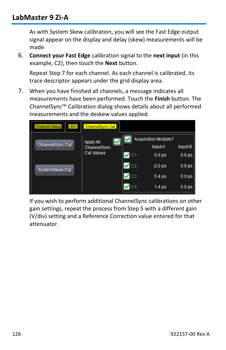 Labmaster 9 zi-a | Teledyne LeCroy LabMaster 9Zi-A User Manual | Page 134 / 264