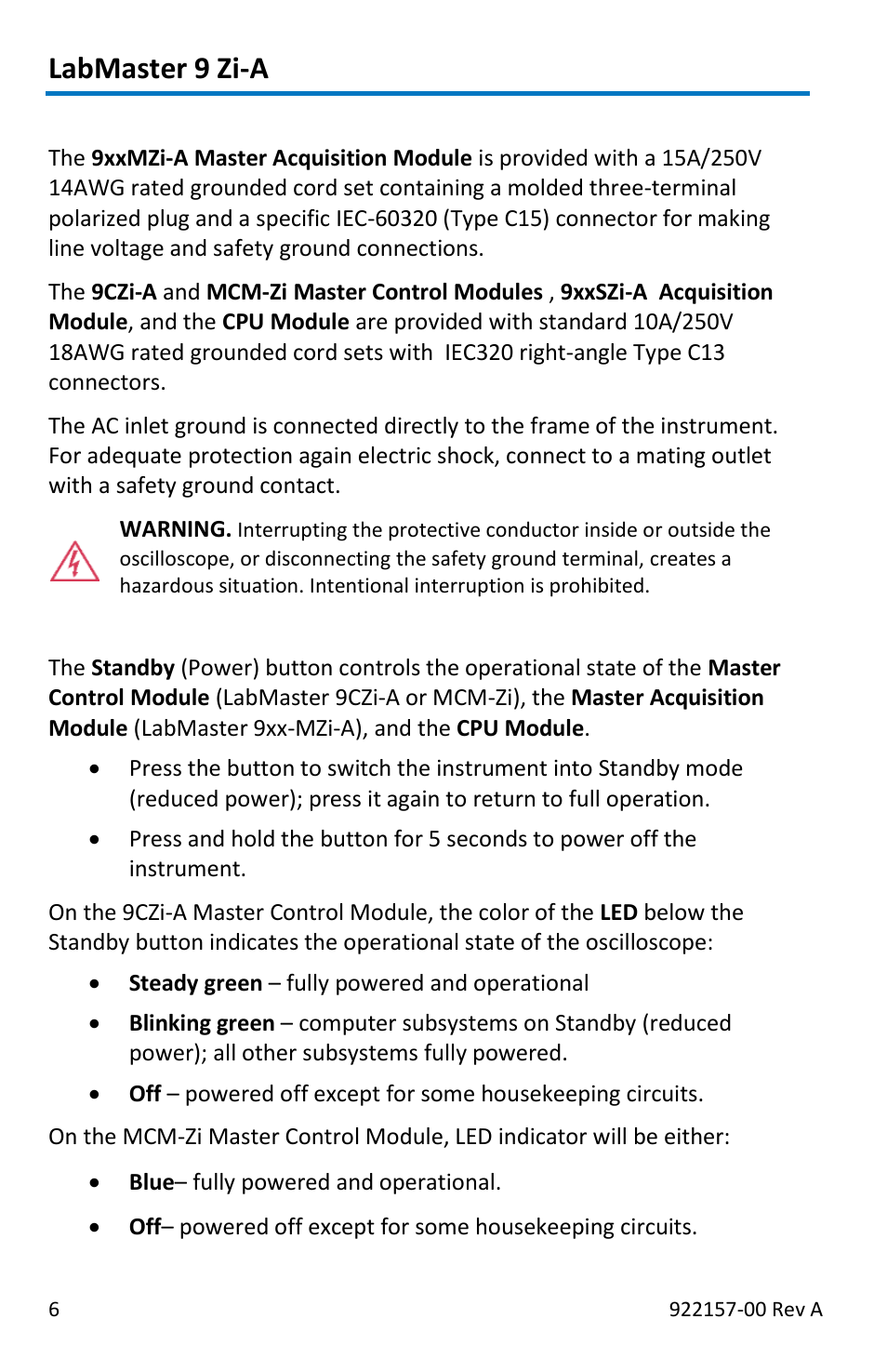 Labmaster 9 zi-a | Teledyne LeCroy LabMaster 9Zi-A User Manual | Page 14 / 264