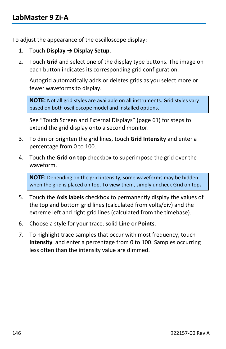Labmaster 9 zi-a | Teledyne LeCroy LabMaster 9Zi-A User Manual | Page 154 / 264