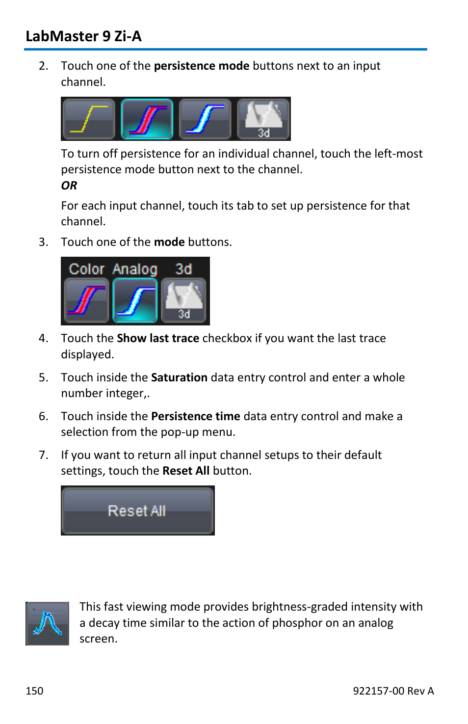 Labmaster 9 zi-a, Wavestream display mode | Teledyne LeCroy LabMaster 9Zi-A User Manual | Page 158 / 264