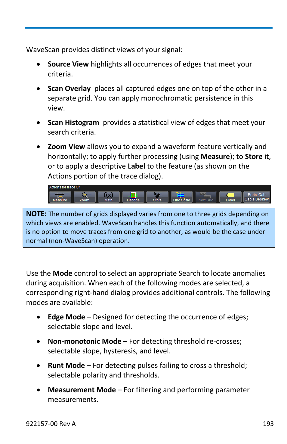 Signal views, Search modes | Teledyne LeCroy LabMaster 9Zi-A User Manual | Page 201 / 264