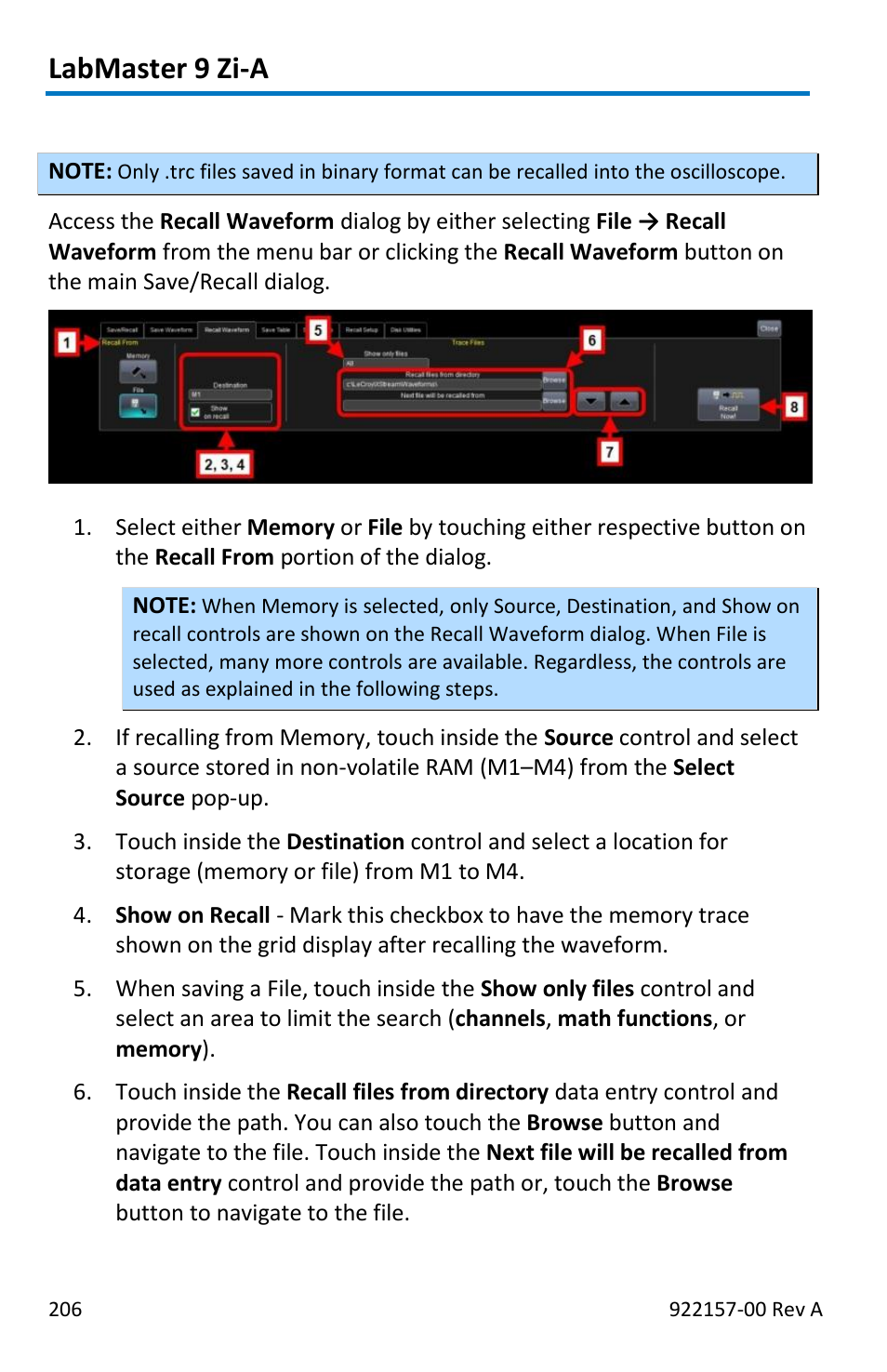 Labmaster 9 zi-a | Teledyne LeCroy LabMaster 9Zi-A User Manual | Page 214 / 264