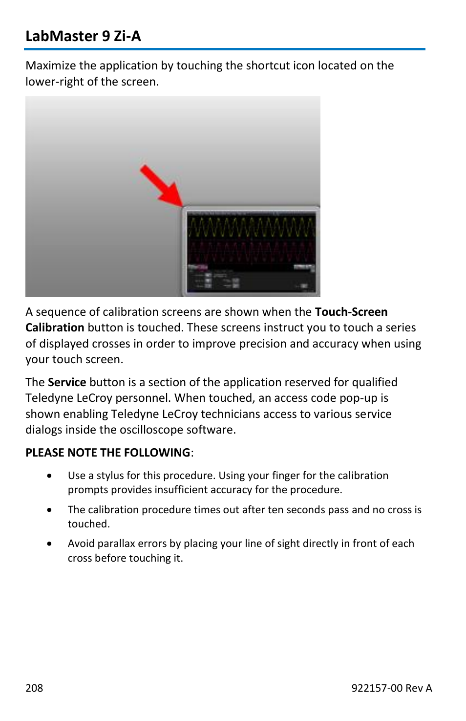 Labmaster 9 zi-a | Teledyne LeCroy LabMaster 9Zi-A User Manual | Page 216 / 264