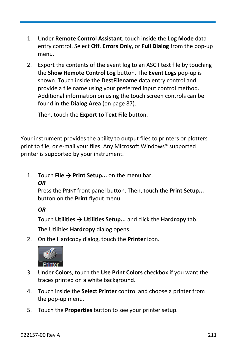 Printing and hardcopy functions | Teledyne LeCroy LabMaster 9Zi-A User Manual | Page 219 / 264