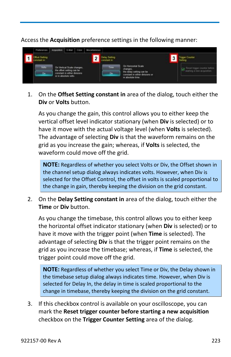 Acquisition | Teledyne LeCroy LabMaster 9Zi-A User Manual | Page 231 / 264