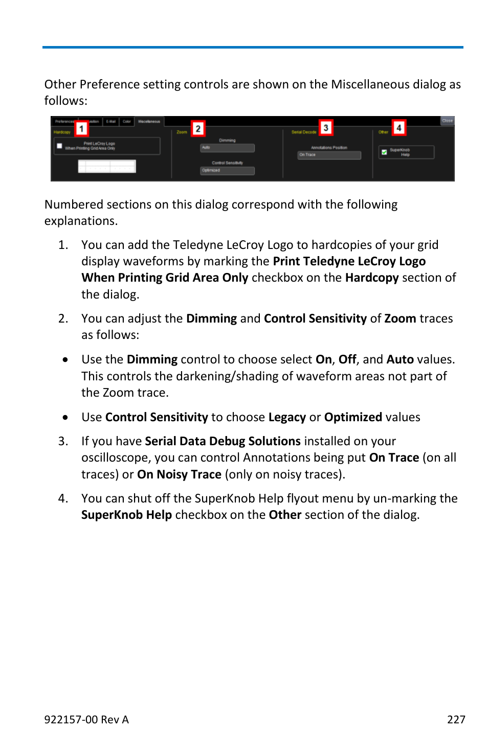 Miscellaneous | Teledyne LeCroy LabMaster 9Zi-A User Manual | Page 235 / 264