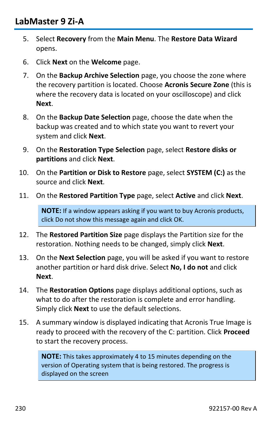 Labmaster 9 zi-a | Teledyne LeCroy LabMaster 9Zi-A User Manual | Page 238 / 264