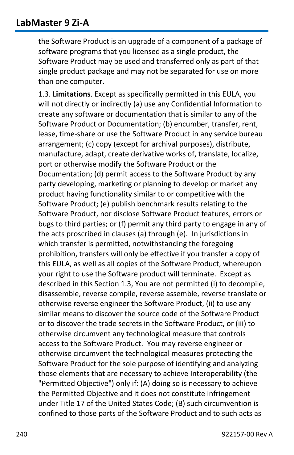 Labmaster 9 zi-a | Teledyne LeCroy LabMaster 9Zi-A User Manual | Page 248 / 264