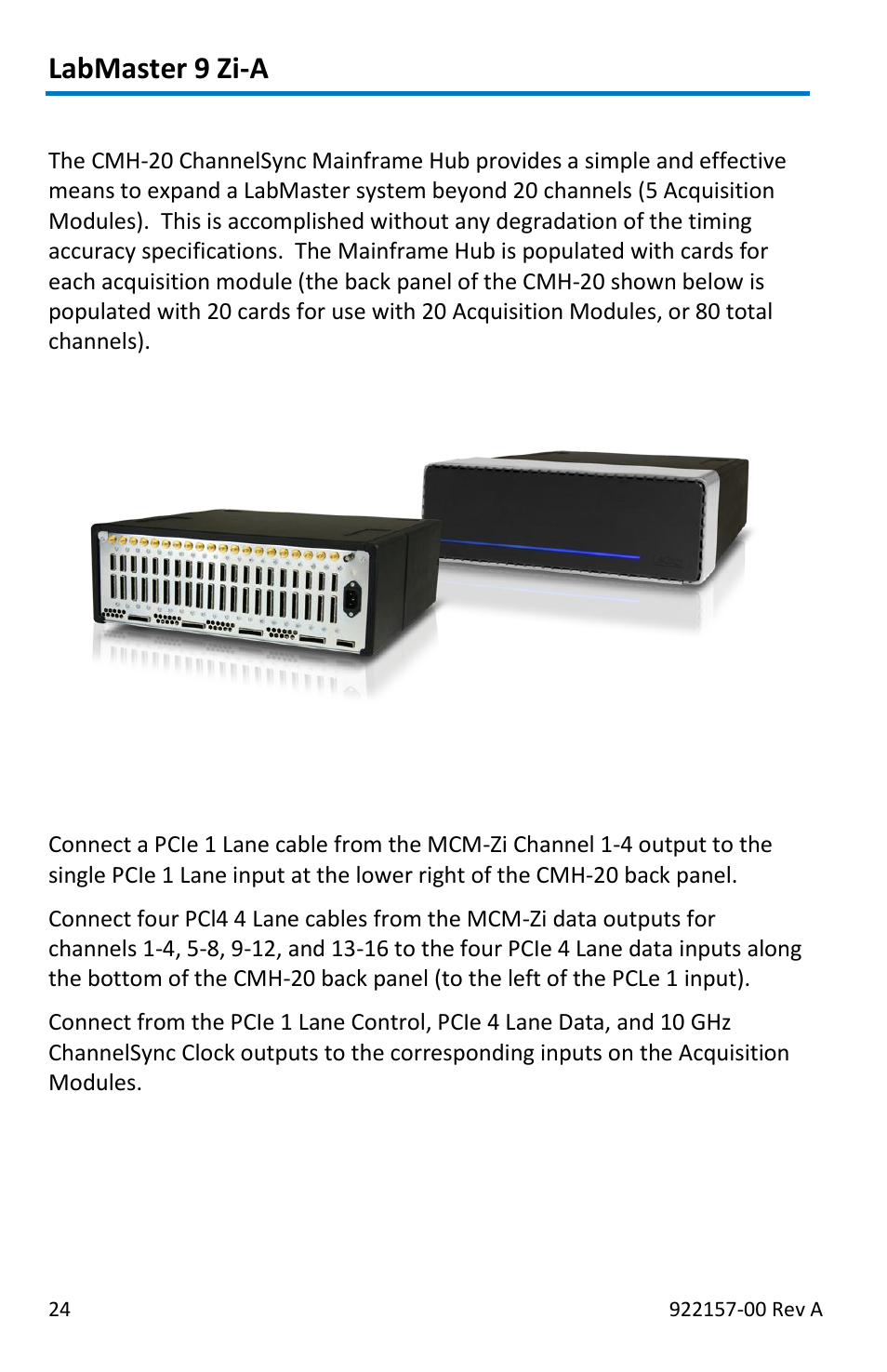 Labmaster 9 zi-a, Channelsync mainframe hub | Teledyne LeCroy LabMaster 9Zi-A User Manual | Page 32 / 264