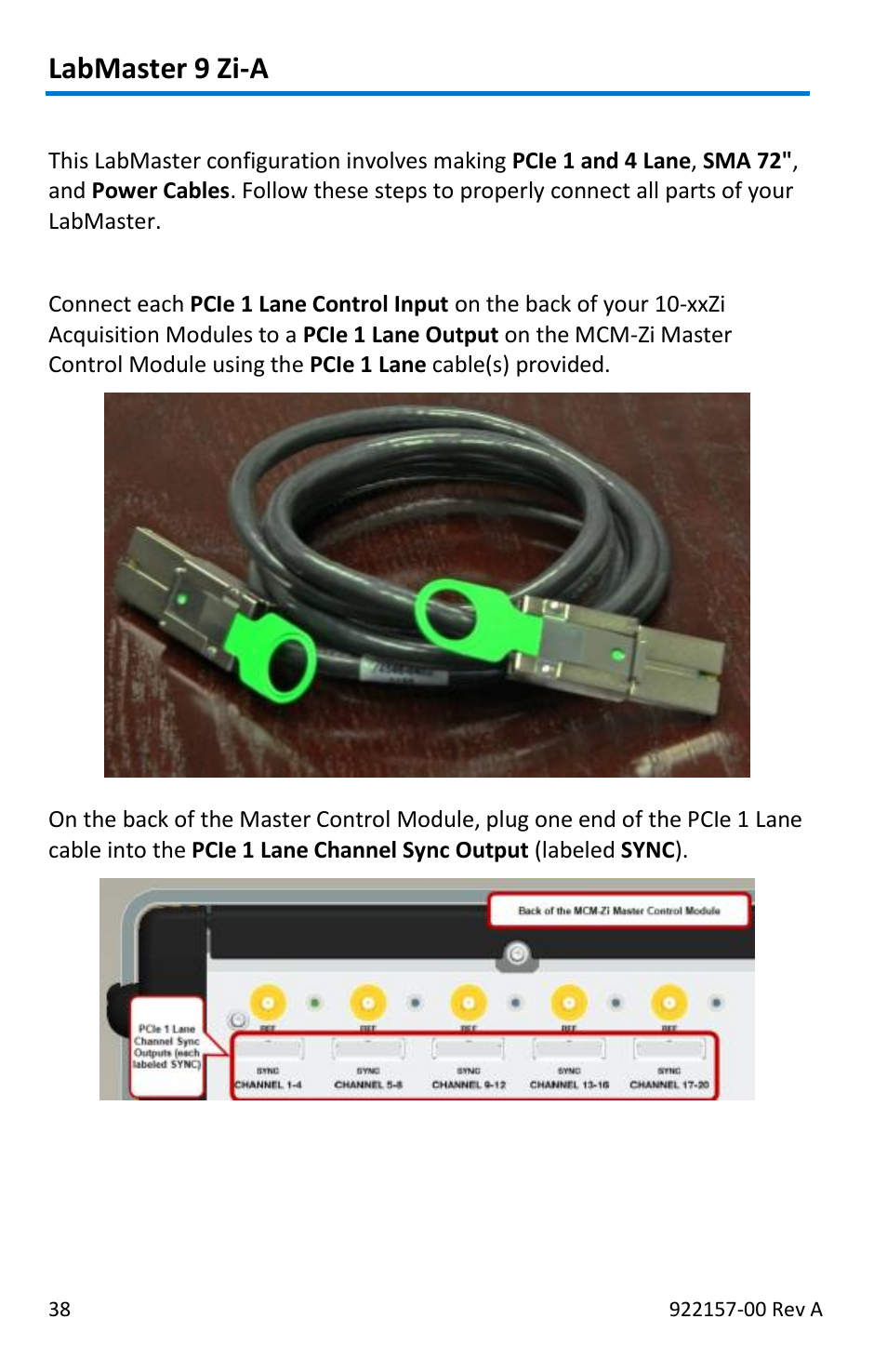 Labmaster 9 zi-a, Mcm-zi master control module configuration | Teledyne LeCroy LabMaster 9Zi-A User Manual | Page 46 / 264