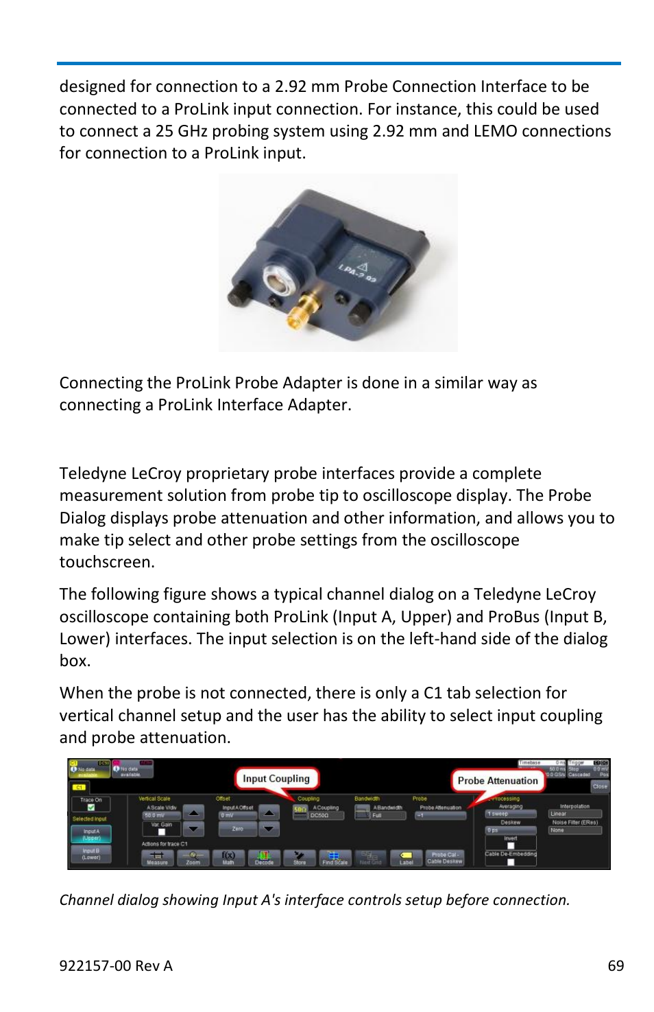 Probe dialog | Teledyne LeCroy LabMaster 9Zi-A User Manual | Page 77 / 264