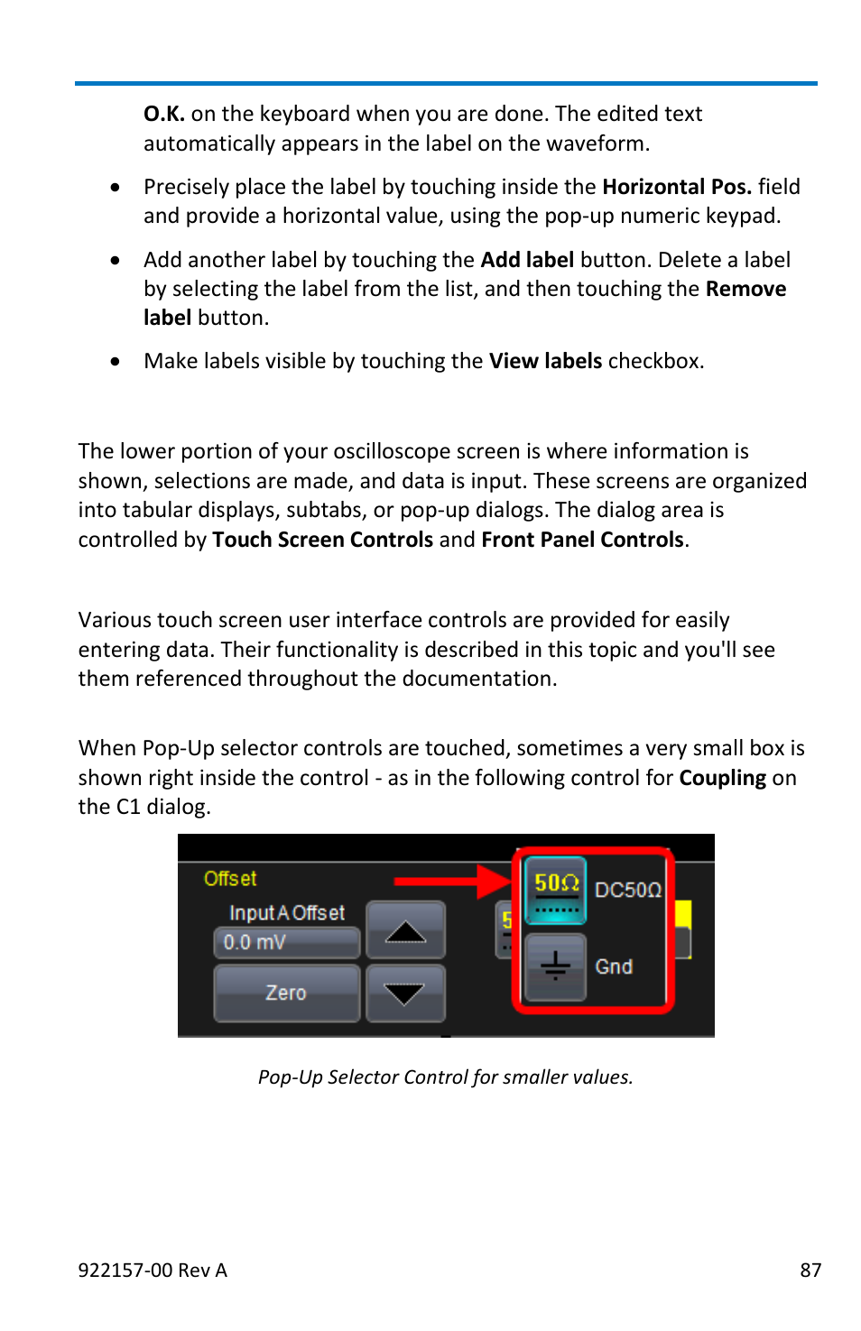 Dialog area | Teledyne LeCroy LabMaster 9Zi-A User Manual | Page 95 / 264
